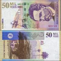 *50 000 Pesos Kolumbia 2001-2014 P455 UNC - Kliknutím na obrázok zatvorte -